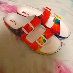 Tie dye sandals